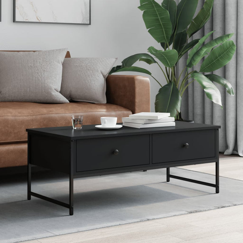 Coffee Table Black 101x49x39.5 cm Engineered Wood Payday Deals