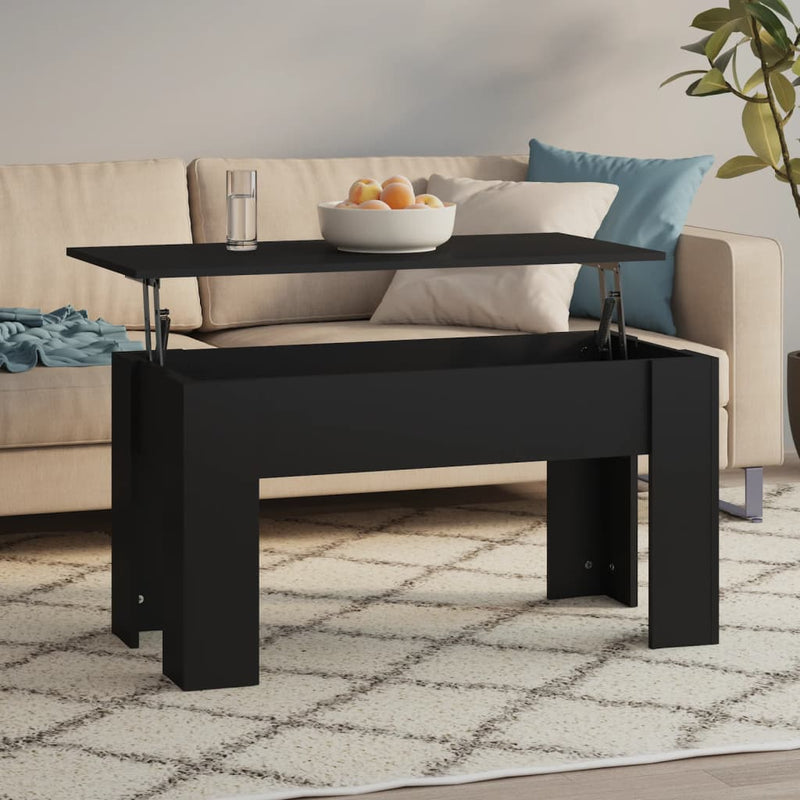 Coffee Table Black 101x49x52 cm Engineered Wood Payday Deals