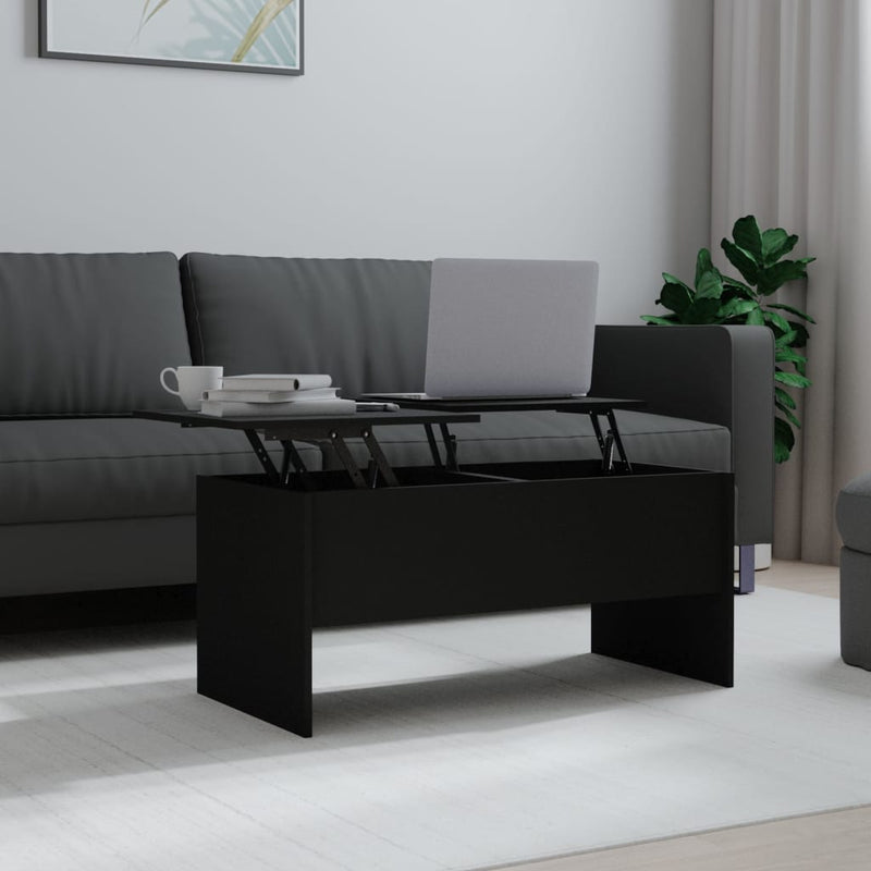 Coffee Table Black 102x50.5x46.5 cm Engineered Wood Payday Deals