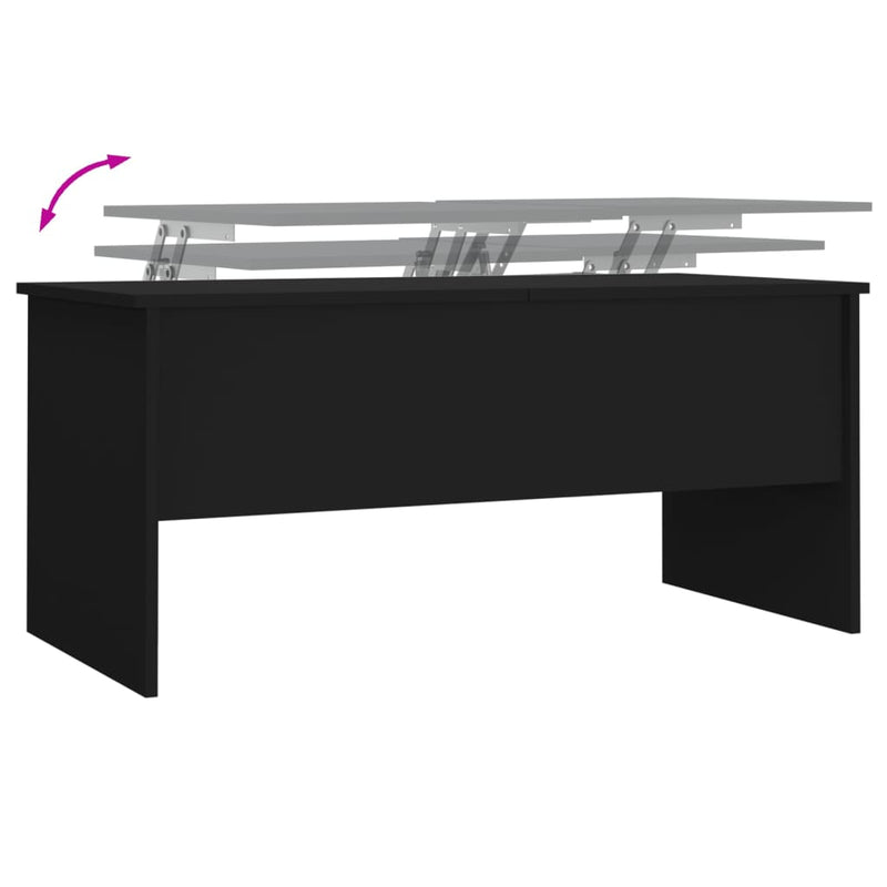 Coffee Table Black 102x50.5x46.5 cm Engineered Wood Payday Deals