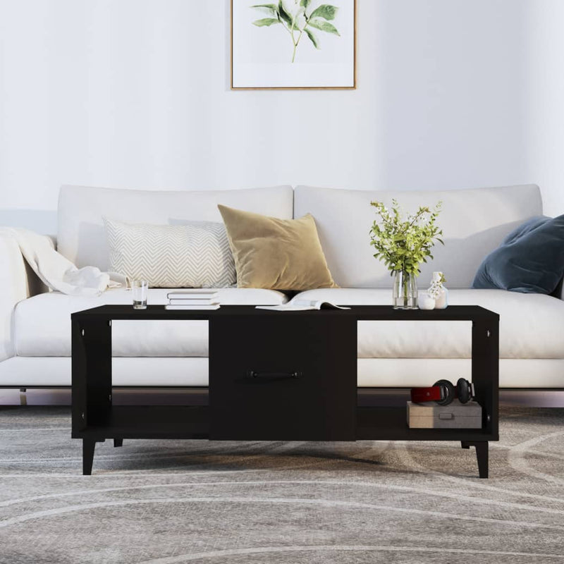 Coffee Table Black 102x50x40 cm Engineered Wood Payday Deals