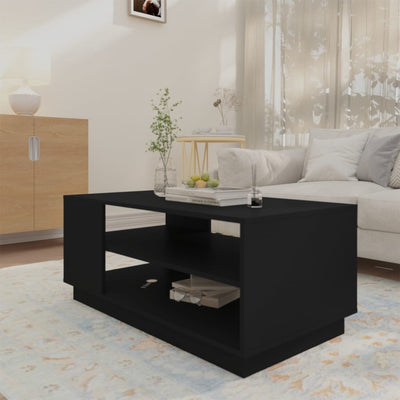 Coffee Table Black 102x55x43 cm Engineered Wood Payday Deals