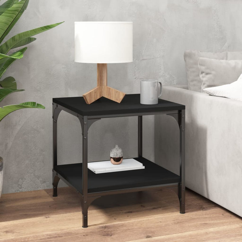 Coffee Table Black 50x50x40 cm Engineered Wood Payday Deals