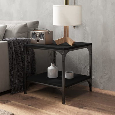 Coffee Table Black 50x50x40 cm Engineered Wood Payday Deals