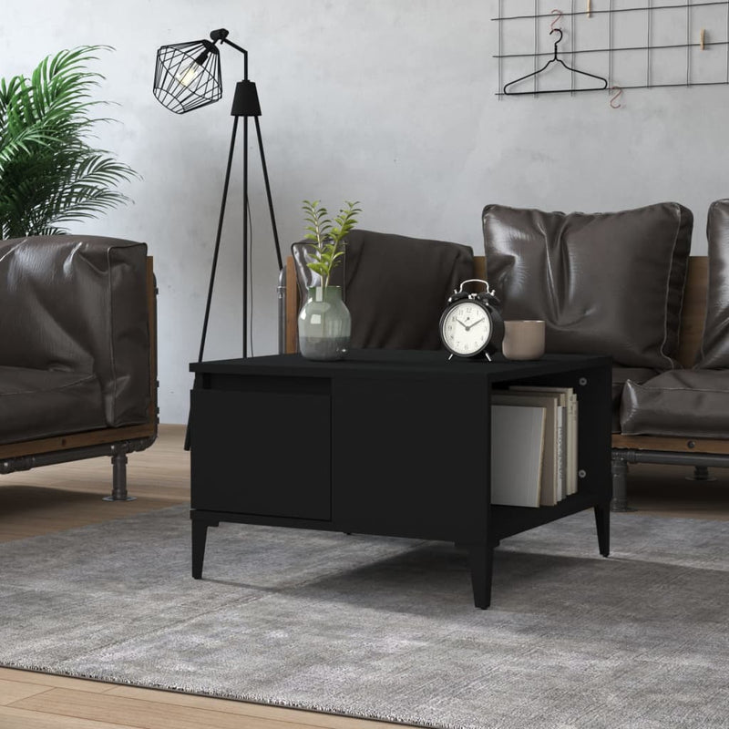 Coffee Table Black 55x55x36.5 cm Engineered Wood Payday Deals