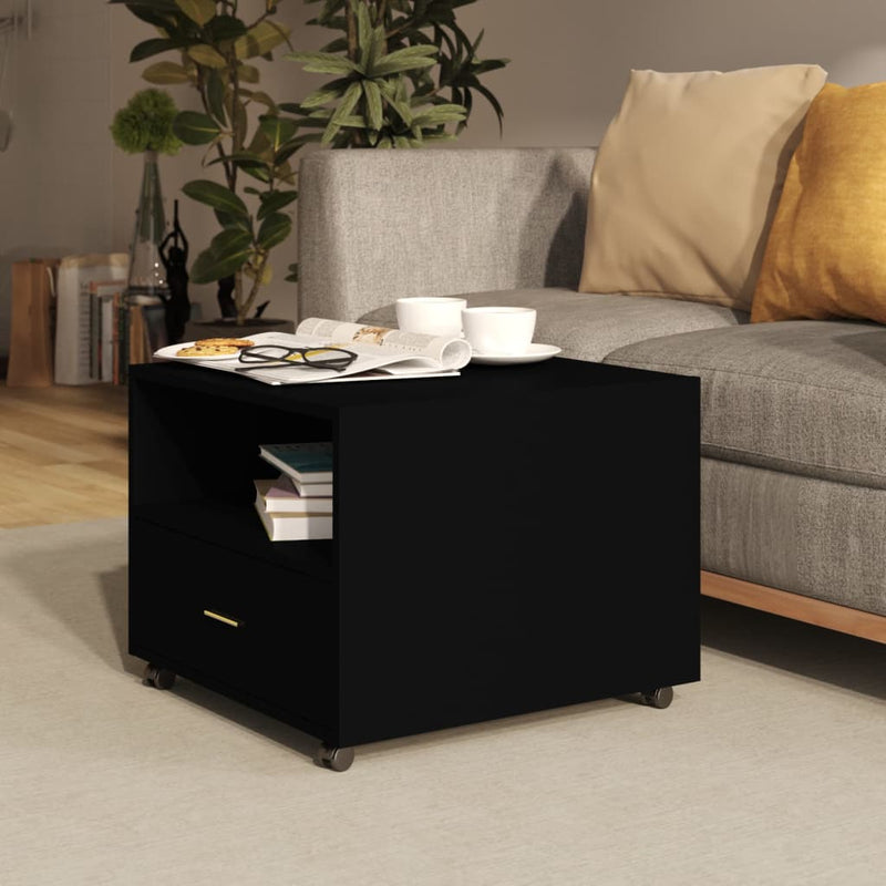 Coffee Table Black 55x55x40 cm Engineered Wood Payday Deals