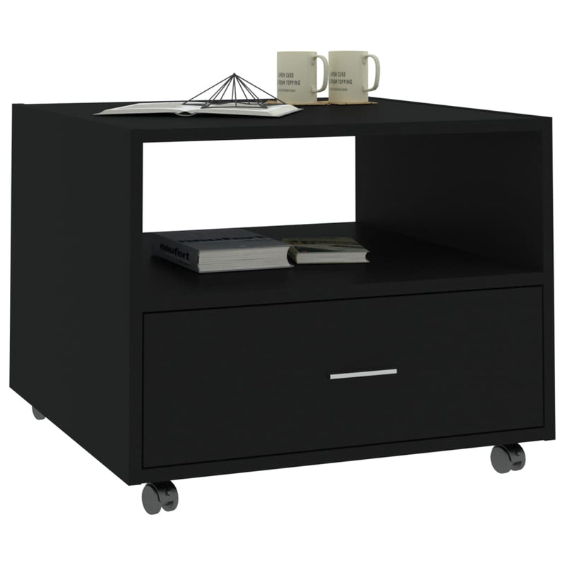 Coffee Table Black 55x55x40 cm Engineered Wood Payday Deals