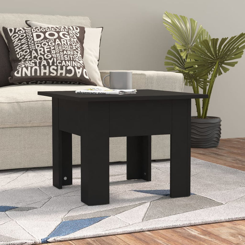 Coffee Table Black 55x55x42 cm Engineered Wood Payday Deals