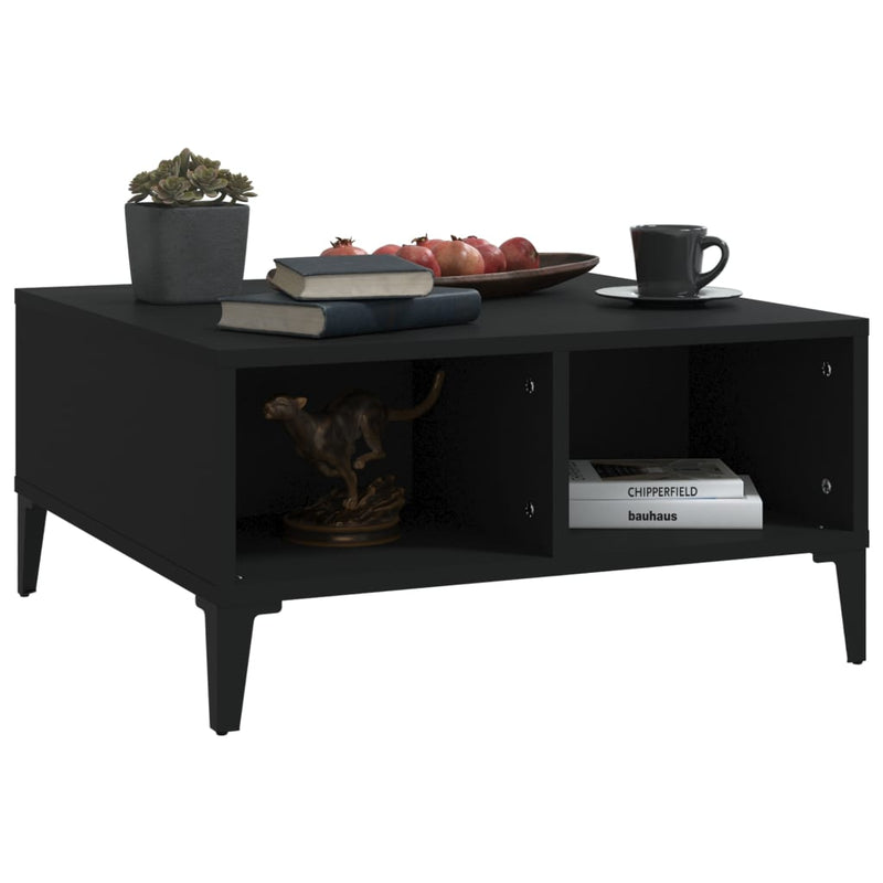 Coffee Table Black 60x60x30 cm Engineered Wood Payday Deals