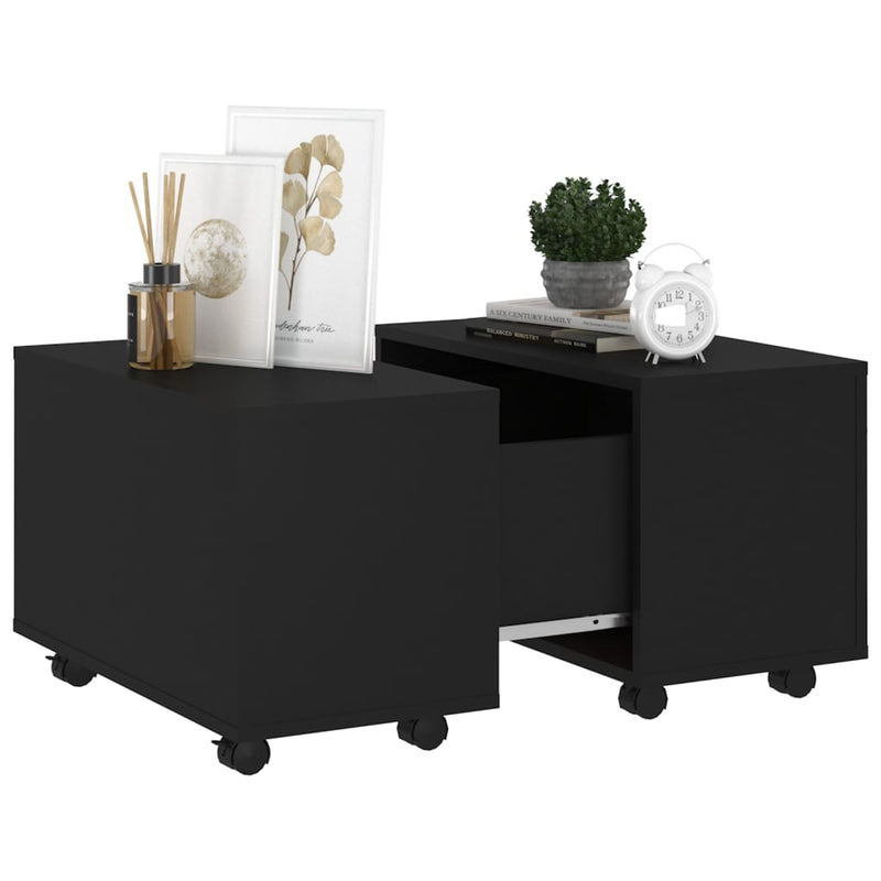 Coffee Table Black 60x60x38 cm Engineered Wood Payday Deals