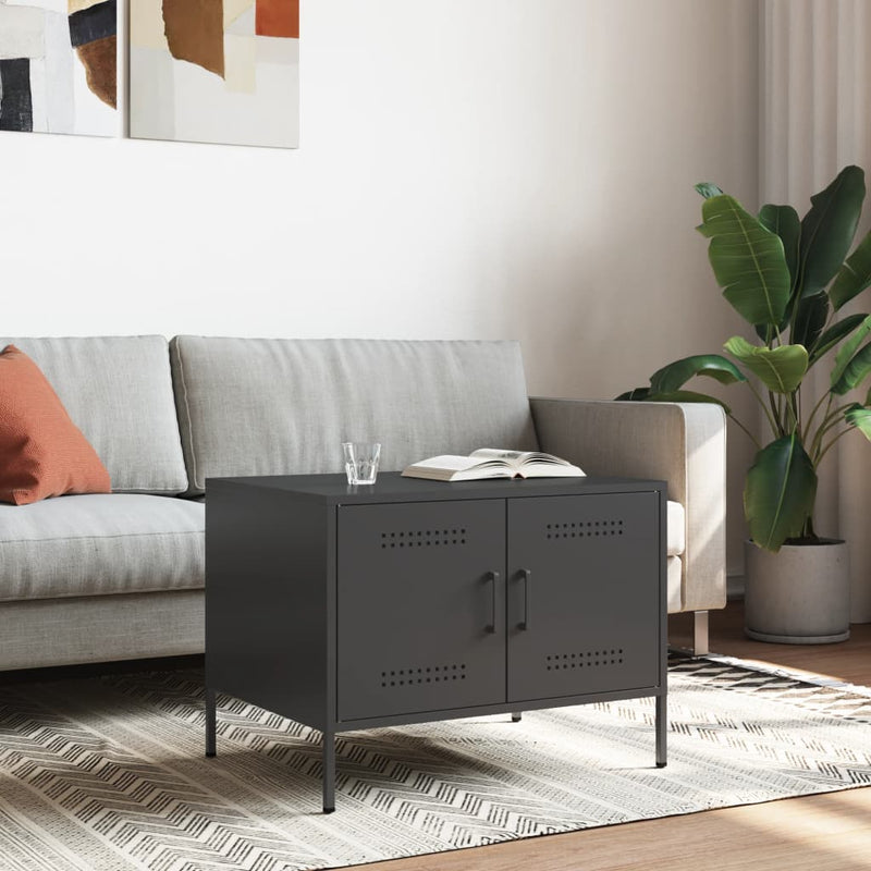 Coffee Table Black 68x50x50.5 cm Steel Payday Deals