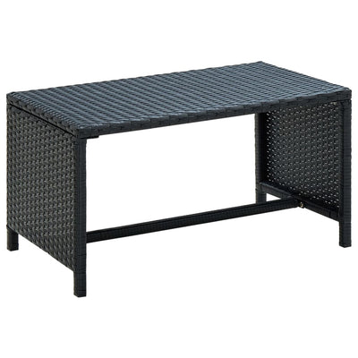 Coffee Table Black 70x40x38 cm Poly Rattan Payday Deals