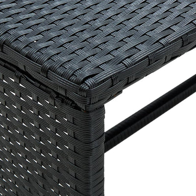 Coffee Table Black 70x40x38 cm Poly Rattan Payday Deals