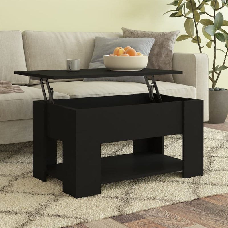 Coffee Table Black 79x49x41 cm Engineered Wood Payday Deals