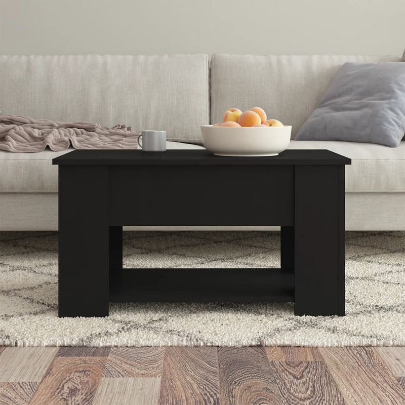 Coffee Table Black 79x49x41 cm Engineered Wood Payday Deals