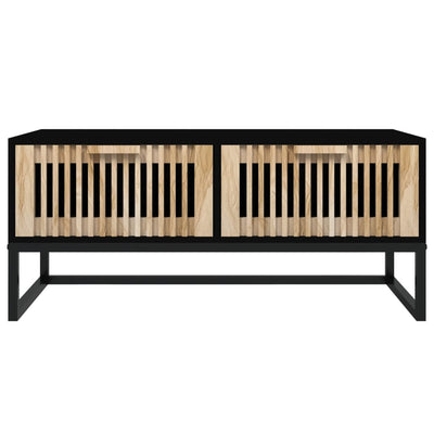 Coffee Table Black 80x40x35 cm Engineered Wood and Iron Payday Deals