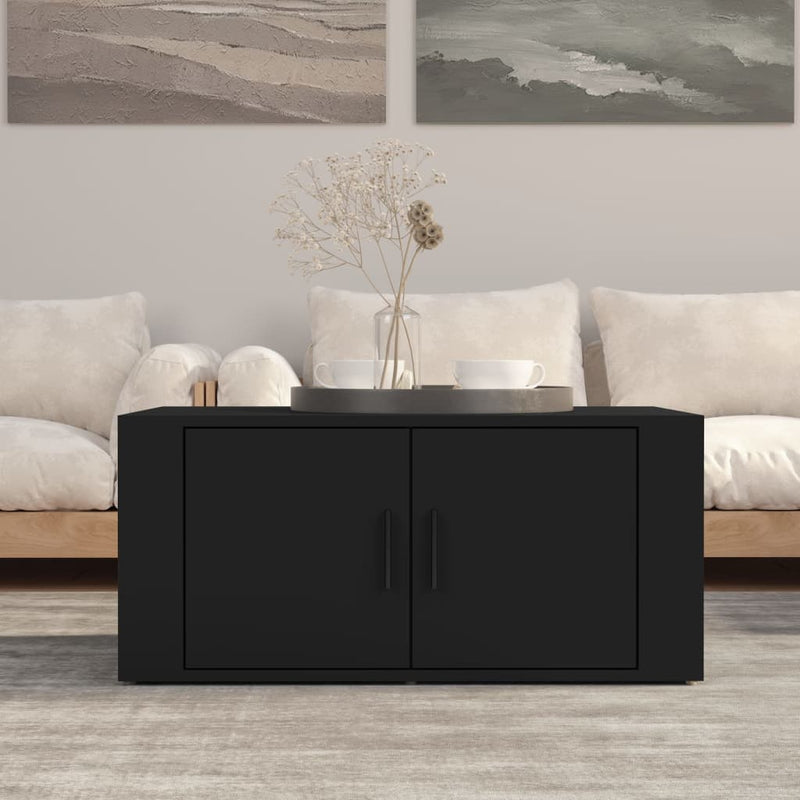 Coffee Table Black 80x50x36 cm Engineered Wood Payday Deals