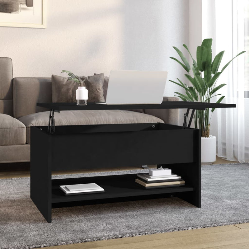 Coffee Table Black 80x50x40 cm Engineered Wood Payday Deals