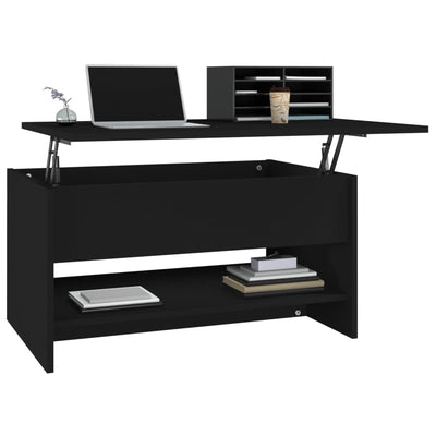 Coffee Table Black 80x50x40 cm Engineered Wood Payday Deals