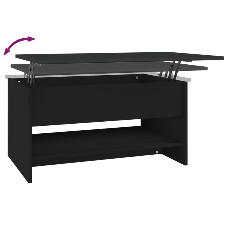 Coffee Table Black 80x50x40 cm Engineered Wood Payday Deals