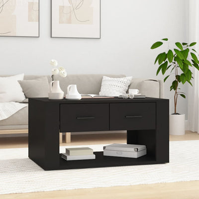 Coffee Table Black 80x50x40 cm Engineered Wood
