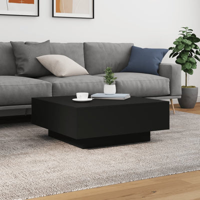 Coffee Table Black 80x80x31 cm Engineered Wood Payday Deals