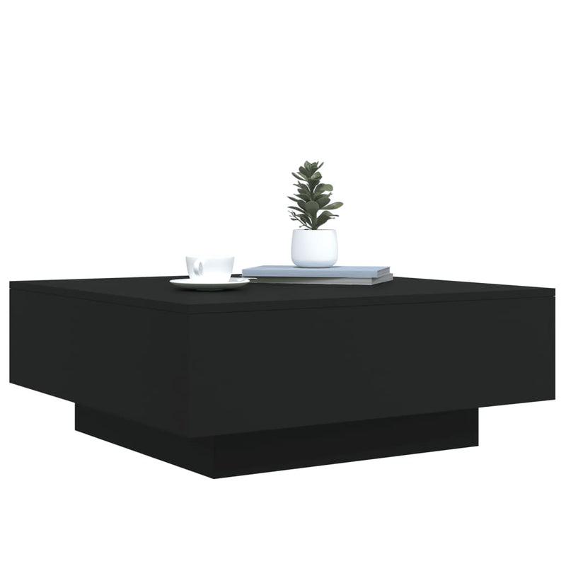 Coffee Table Black 80x80x31 cm Engineered Wood Payday Deals