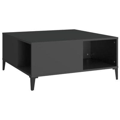 Coffee Table Black 80x80x36.5 cm Engineered Wood Payday Deals