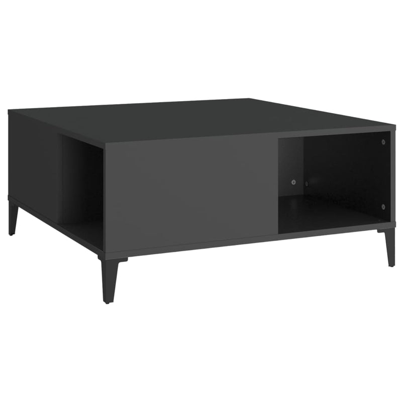 Coffee Table Black 80x80x36.5 cm Engineered Wood Payday Deals