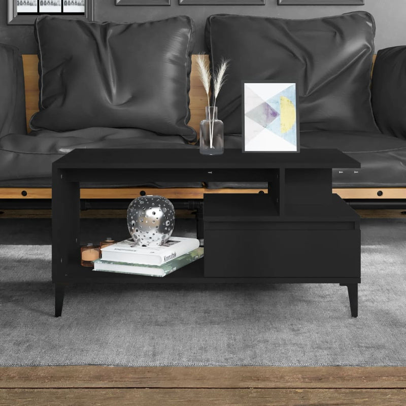 Coffee Table  Black 90x49x45 cm Engineered Wood Payday Deals