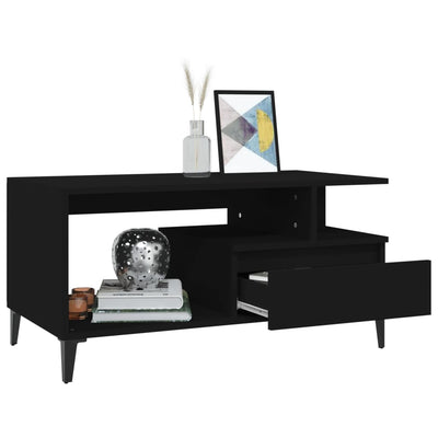 Coffee Table  Black 90x49x45 cm Engineered Wood Payday Deals