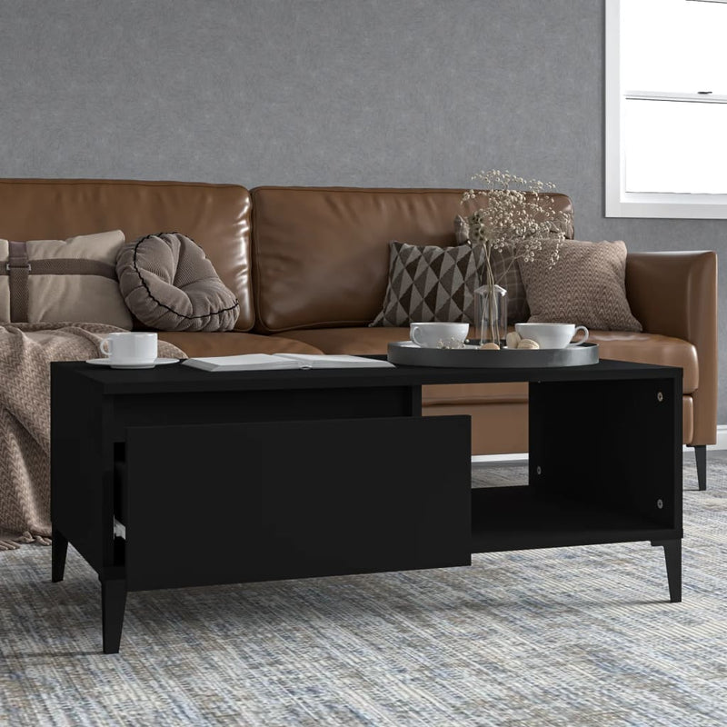 Coffee Table Black 90x50x36.5 cm Engineered Wood Payday Deals