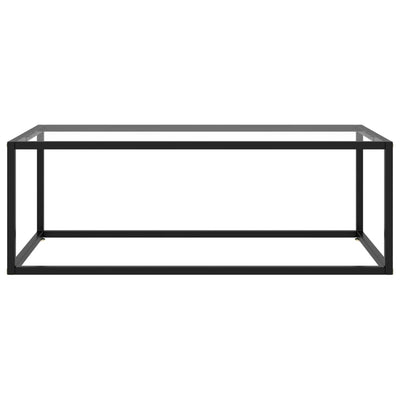 Coffee Table Black with Tempered Glass 100x50x35 cm Payday Deals