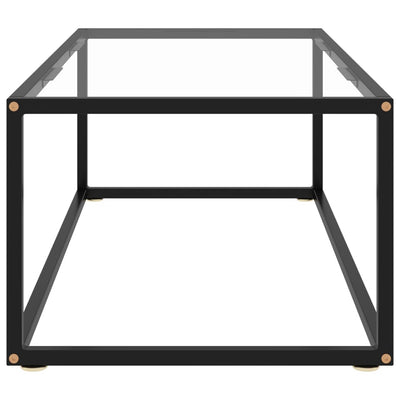 Coffee Table Black with Tempered Glass 100x50x35 cm Payday Deals
