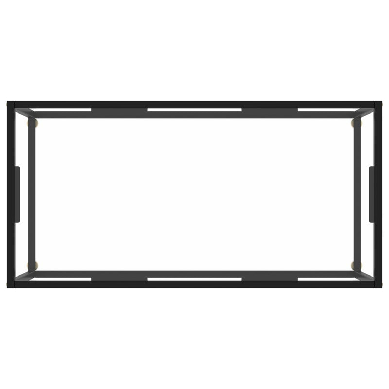 Coffee Table Black with Tempered Glass 100x50x35 cm Payday Deals