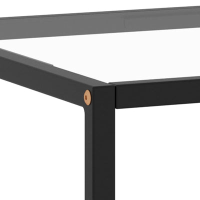 Coffee Table Black with Tempered Glass 100x50x35 cm Payday Deals