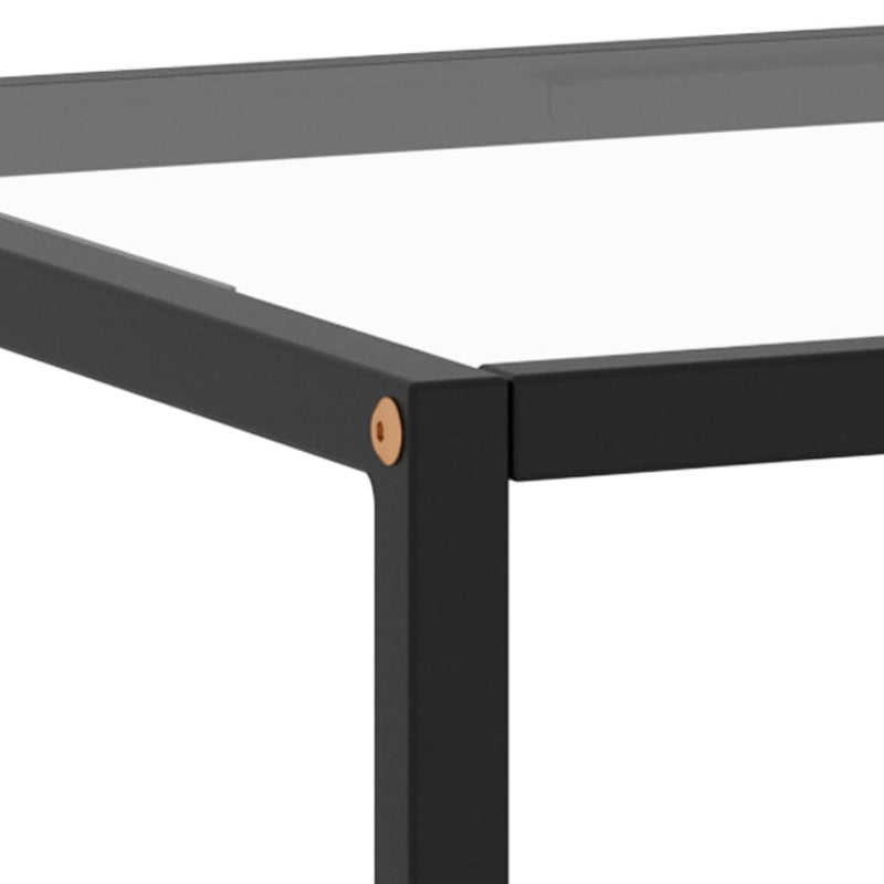 Coffee Table Black with Tempered Glass 100x50x35 cm Payday Deals