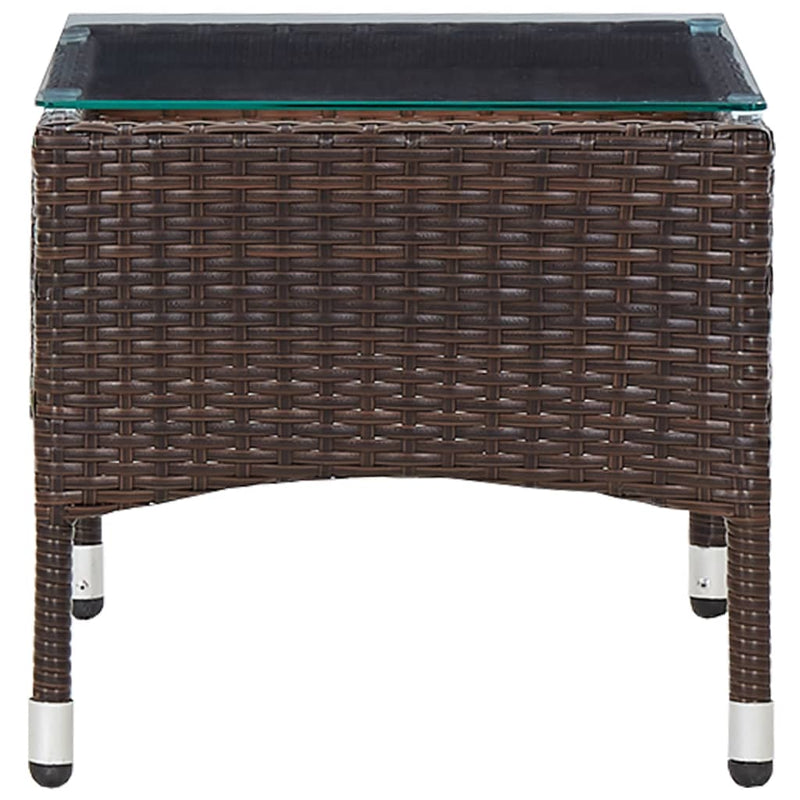 Coffee Table Brown 60x40x36 cm Poly Rattan Payday Deals