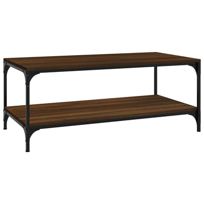 Coffee Table Brown Oak 100x50x40 cm Engineered Wood Payday Deals