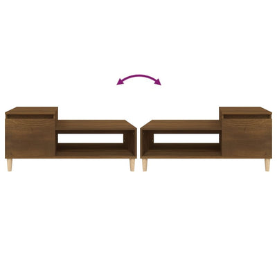 Coffee Table Brown Oak 100x50x45 cm Engineered Wood Payday Deals