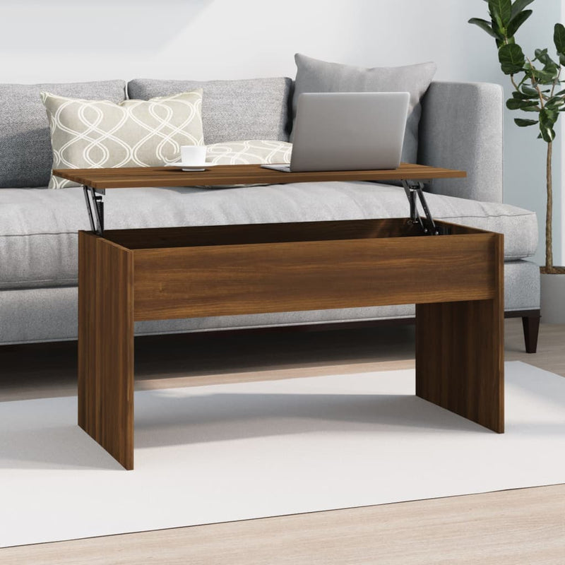 Coffee Table Brown Oak 102x50.5x52.5 cm Engineered Wood Payday Deals