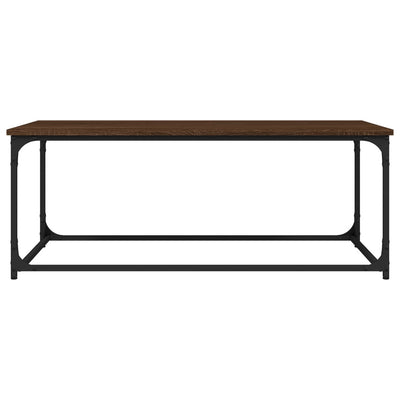 Coffee Table Brown Oak 102x50x40 cm Engineered Wood and Iron Payday Deals