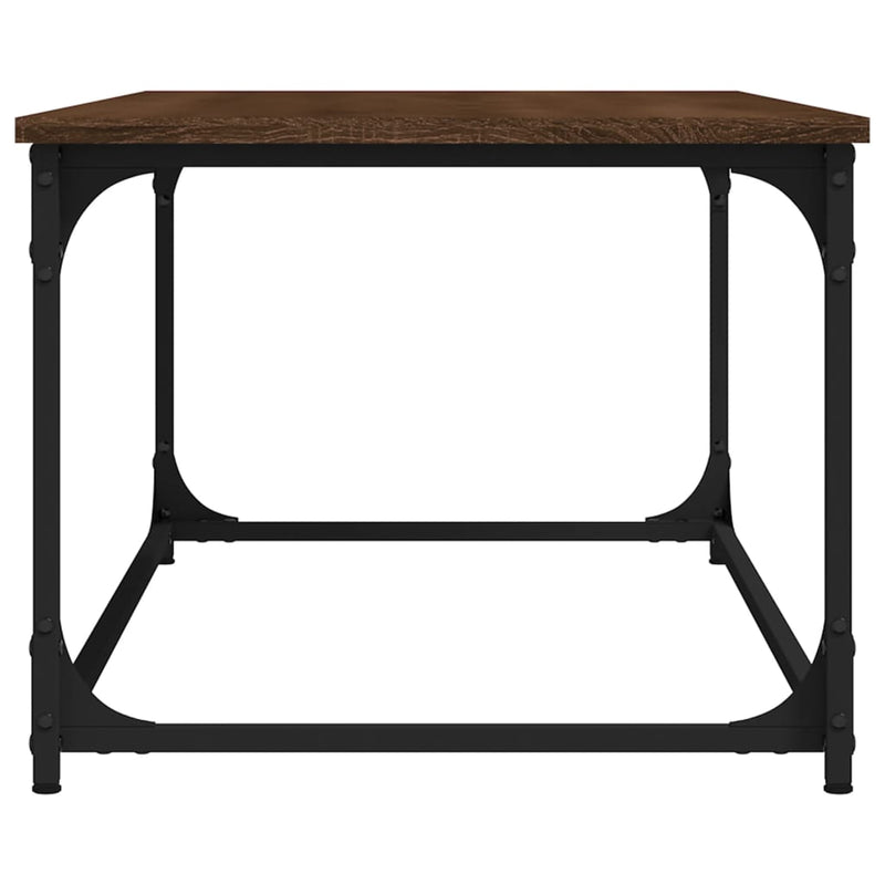 Coffee Table Brown Oak 102x50x40 cm Engineered Wood and Iron Payday Deals