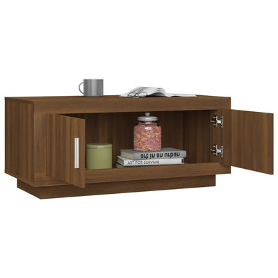 Coffee Table Brown Oak 102x50x45 cm Engineered Wood Payday Deals