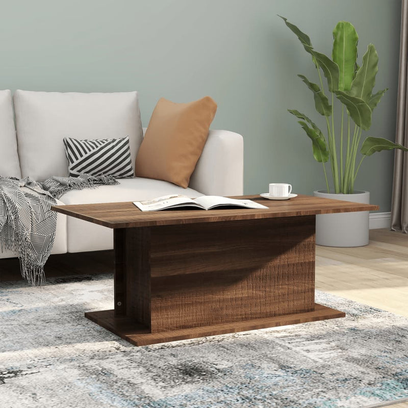 Coffee Table Brown Oak 102x55.5x40 cm Engineered Wood Payday Deals