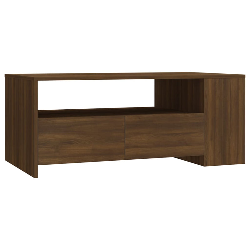 Coffee Table Brown Oak 102x55x42 cm Engineered Wood Payday Deals