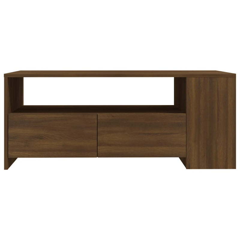 Coffee Table Brown Oak 102x55x42 cm Engineered Wood Payday Deals