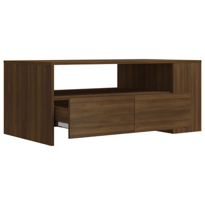 Coffee Table Brown Oak 102x55x42 cm Engineered Wood Payday Deals