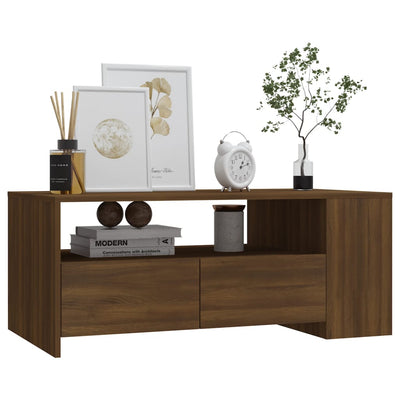 Coffee Table Brown Oak 102x55x42 cm Engineered Wood Payday Deals