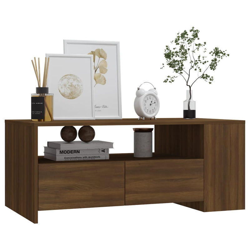 Coffee Table Brown Oak 102x55x42 cm Engineered Wood Payday Deals